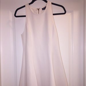 Cream Bardot Fit & Flare Dress